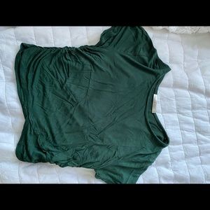 Emerald green scrunched t-shirt